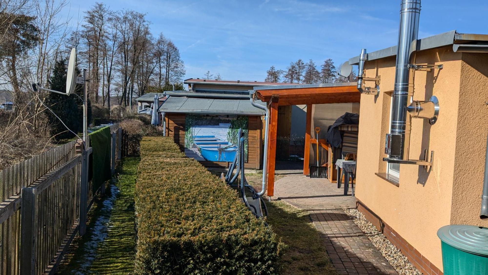 Spreewaldhaeuser Golinski Mit Kamin Am Neuendorfer See Alt Schadow Exterior foto